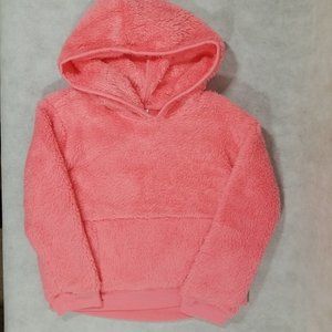 Jumping Beans Girls Size 5 Pink Sherpa Hoodie Pullover‎ Sweatshirt Jacket NWT